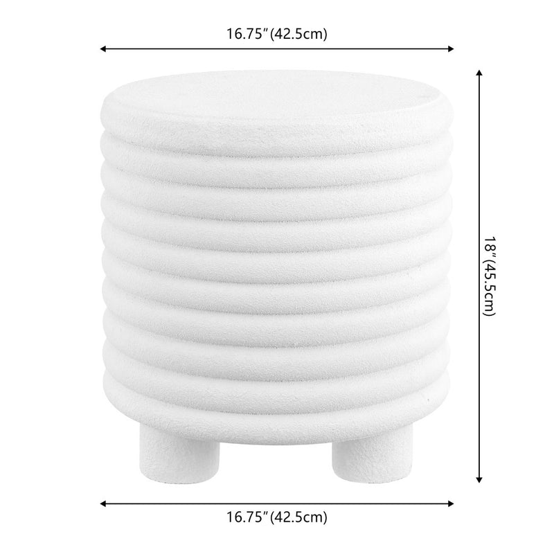 Evans 18" Minimalist Modern 3-Legged Drum Accent Table - JONATHAN Y