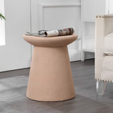 Hollie 18" Minimalist Modern Drum Accent Table Pedestal