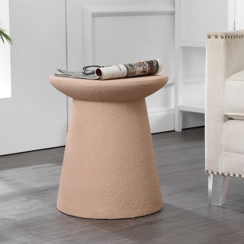 Hollie 18" Minimalist Modern Drum Accent Table Pedestal