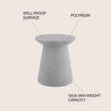 Hollie 18" Minimalist Modern Drum Accent Table Pedestal