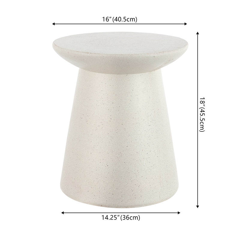 Hollie 18" Minimalist Modern Drum Accent Table Pedestal