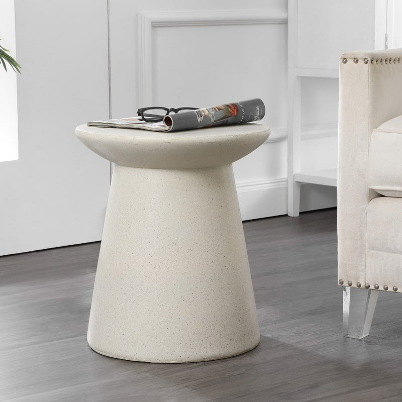 Hollie 18" Minimalist Modern Drum Accent Table Pedestal