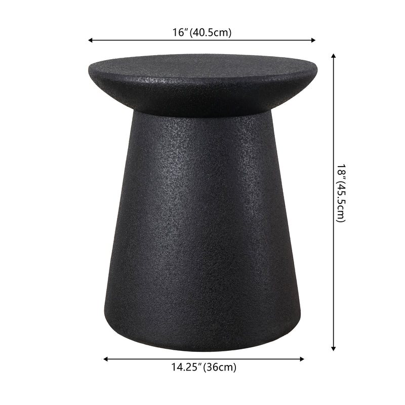 Hollie 18" Minimalist Modern Drum Accent Table Pedestal