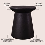 Hollie 18" Minimalist Modern Drum Accent Table Pedestal
