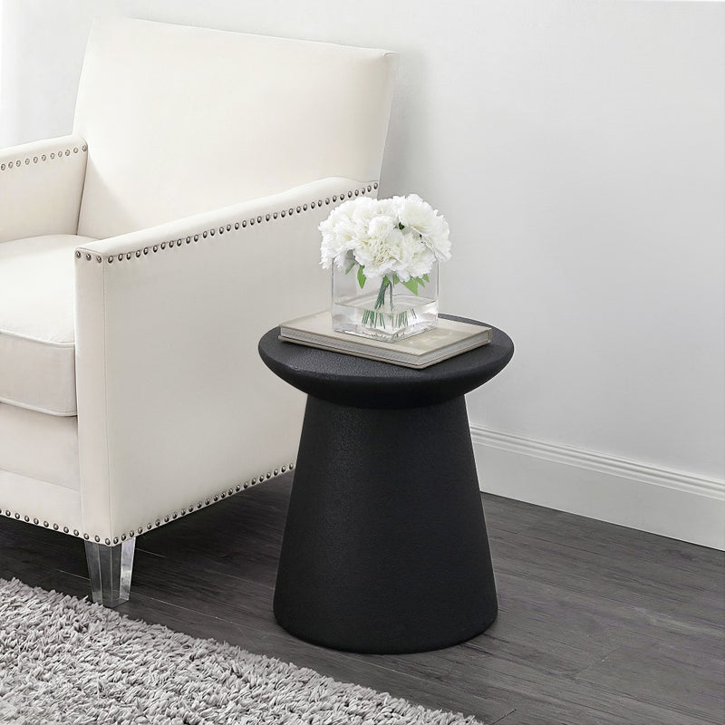 Hollie 18" Minimalist Modern Drum Accent Table Pedestal