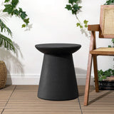 Hollie 18" Minimalist Modern Drum Accent Table Pedestal