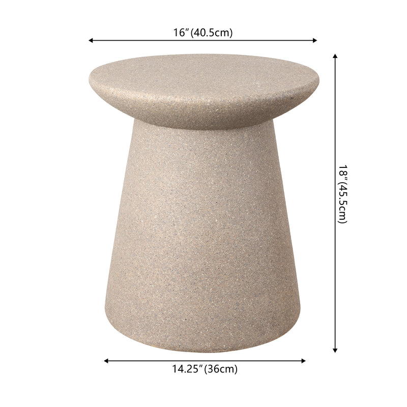 Hollie 18" Minimalist Modern Drum Accent Table Pedestal