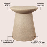 Hollie 18" Minimalist Modern Drum Accent Table Pedestal