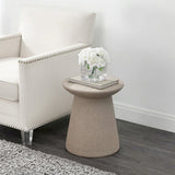 Hollie 18" Minimalist Modern Drum Accent Table Pedestal