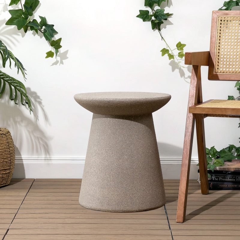 Hollie 18" Minimalist Modern Drum Accent Table Pedestal