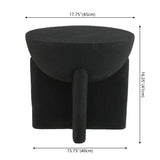 Brady 16.25" Minimalist Modern Drum Indoor/Outdoor Accent Table