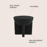 Brady 16.25" Minimalist Modern Drum Indoor/Outdoor Accent Table