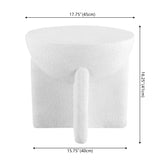 Brady 16.25" Minimalist Modern Drum Indoor/Outdoor Accent Table