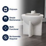 Brady 16.25" Minimalist Modern Drum Indoor/Outdoor Accent Table