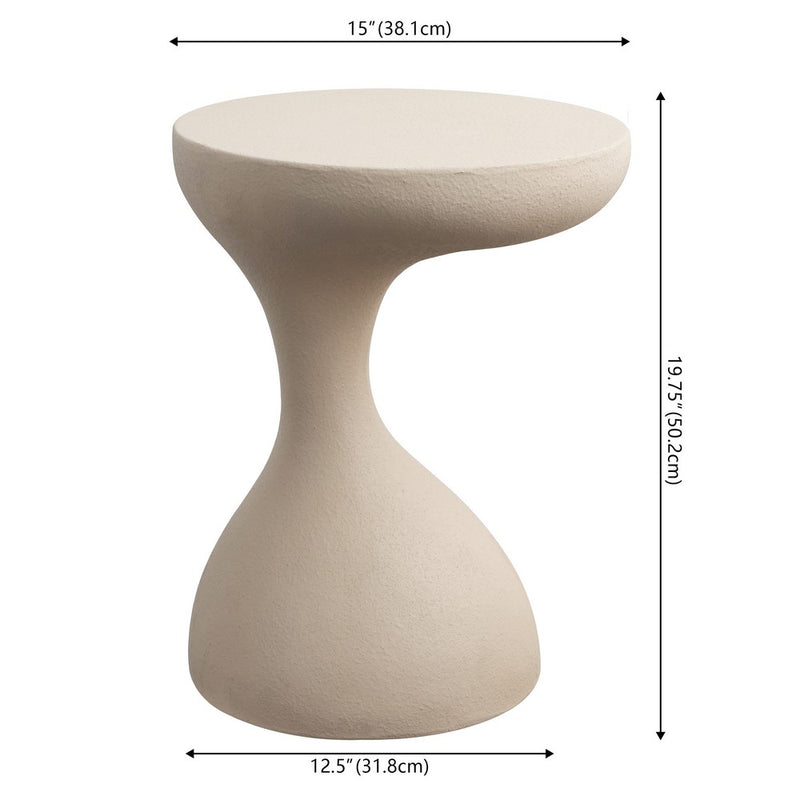 Boracay 19.75" Modern Minimalist Indoor/Outdoor Resin Drink Table
