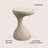 Boracay 19.75" Modern Minimalist Indoor/Outdoor Resin Drink Table