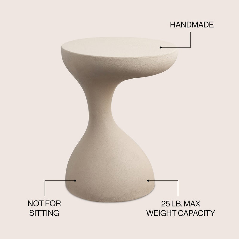 Boracay 19.75" Modern Minimalist Indoor/Outdoor Resin Drink Table