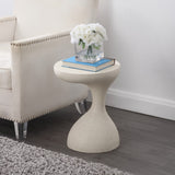 Boracay 19.75" Modern Minimalist Indoor/Outdoor Resin Drink Table
