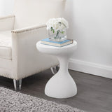 Boracay 19.75" Modern Minimalist Indoor/Outdoor Resin Drink Table