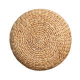 Aimee 15.7" Modern Minimalist Two-Tone Hand-Woven Hyacinth Stool/Ottoman