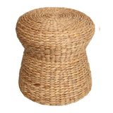 Alberto 18.5" Modern Bohemian Hand-Woven Hyacinth Mushroom Stool/Ottoman