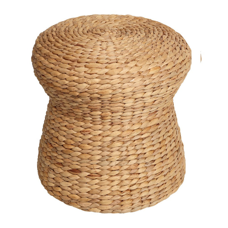 Alberto 18.5" Modern Bohemian Hand-Woven Hyacinth Mushroom Stool/Ottoman