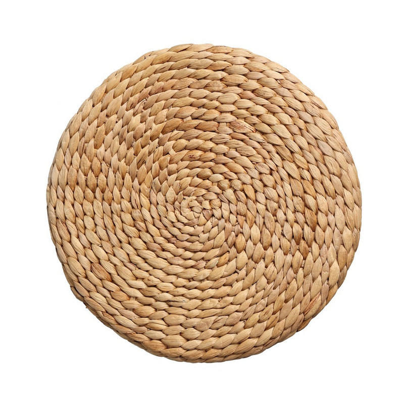 Alberto 18.5" Modern Bohemian Hand-Woven Hyacinth Mushroom Stool/Ottoman