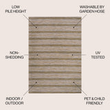 Bo Modern Farmhouse Wide Stripe Area Rug
