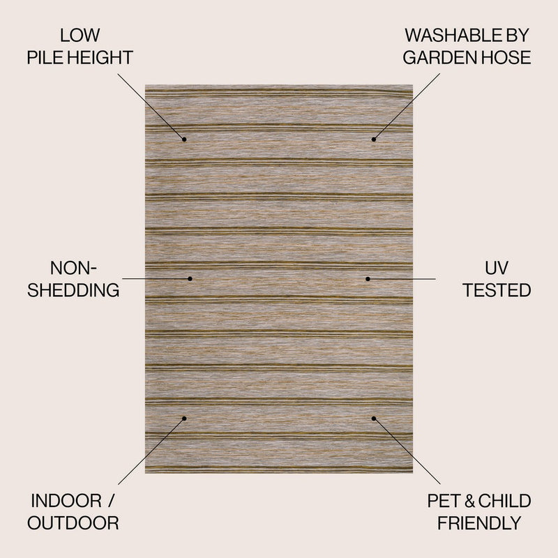 Bo Modern Farmhouse Wide Stripe Area Rug