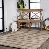 Bo Modern Farmhouse Wide Stripe Area Rug
