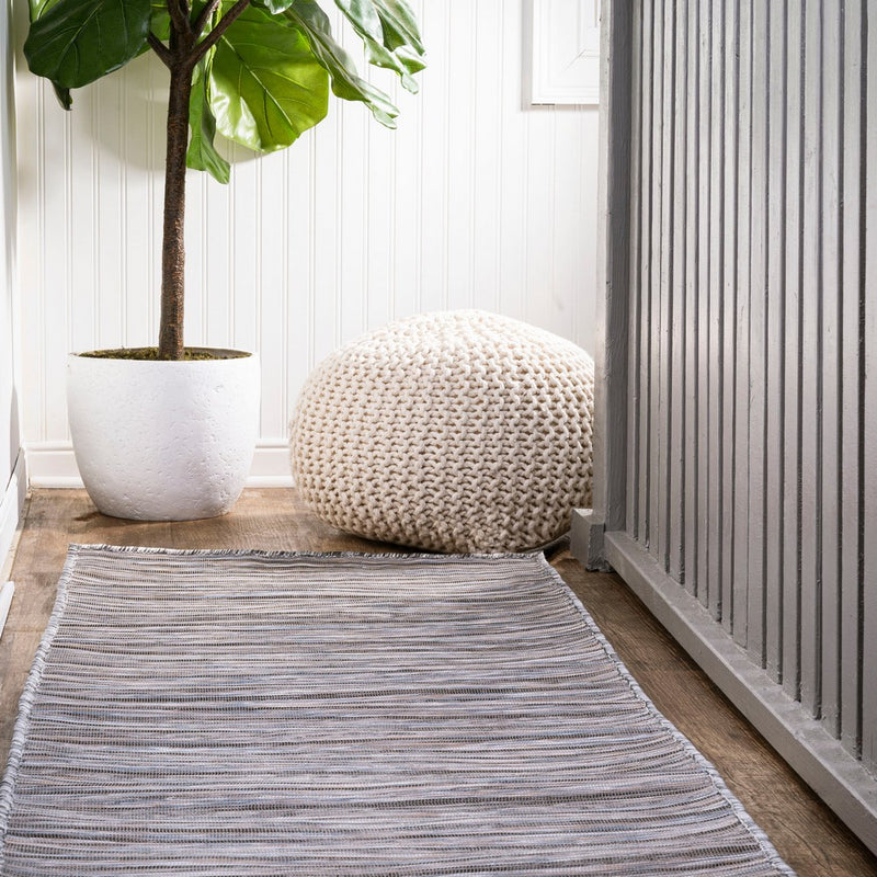 Finn Modern Farmhouse Pinstripe  Area Rug