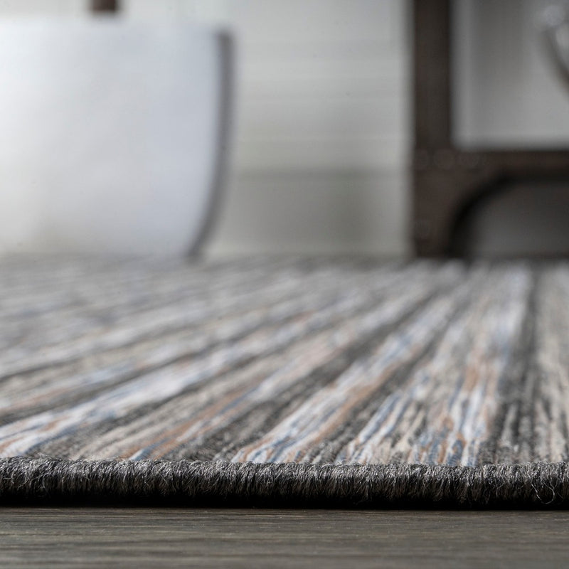 Finn Modern Farmhouse Pinstripe  Area Rug