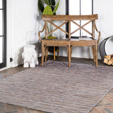 Finn Modern Farmhouse Pinstripe  Area Rug