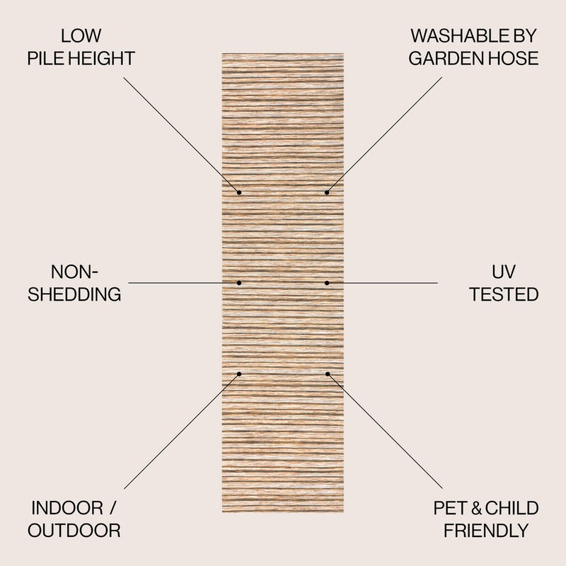Finn Modern Farmhouse Pinstripe  Area Rug