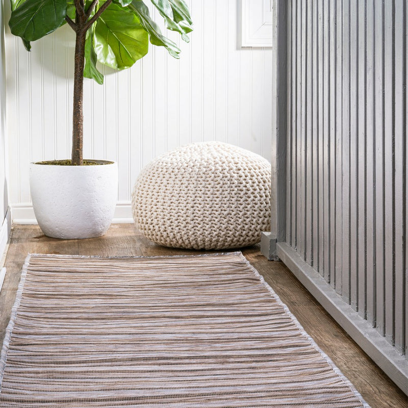 Finn Modern Farmhouse Pinstripe  Area Rug