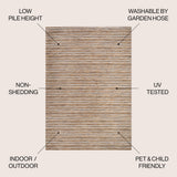 Finn Modern Farmhouse Pinstripe  Area Rug