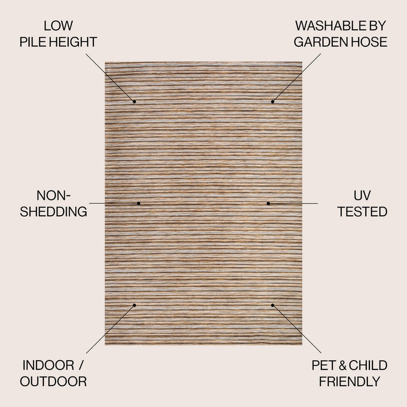 Finn Modern Farmhouse Pinstripe  Area Rug