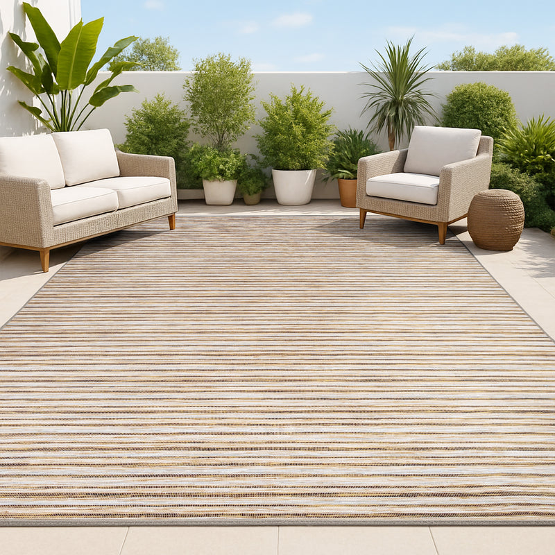 Finn Modern Farmhouse Pinstripe  Area Rug