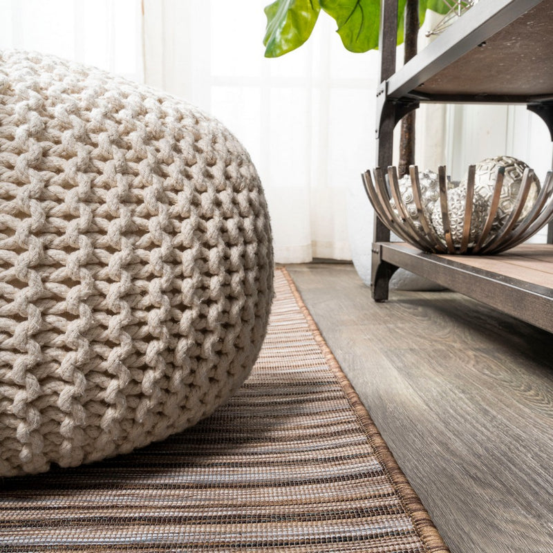 Finn-2 Modern Farmhouse Pinstripe  Area Rug