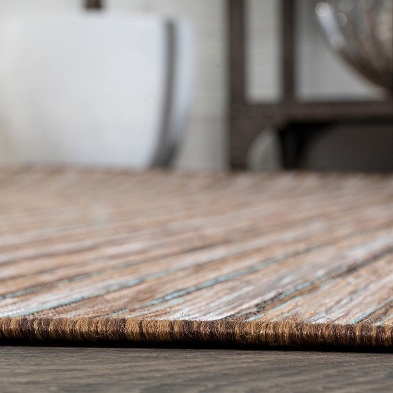 Finn-2 Modern Farmhouse Pinstripe  Area Rug