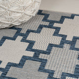 Cyrus Modern Geometric Tile Pattern Indoor/Outdoor Area Rug