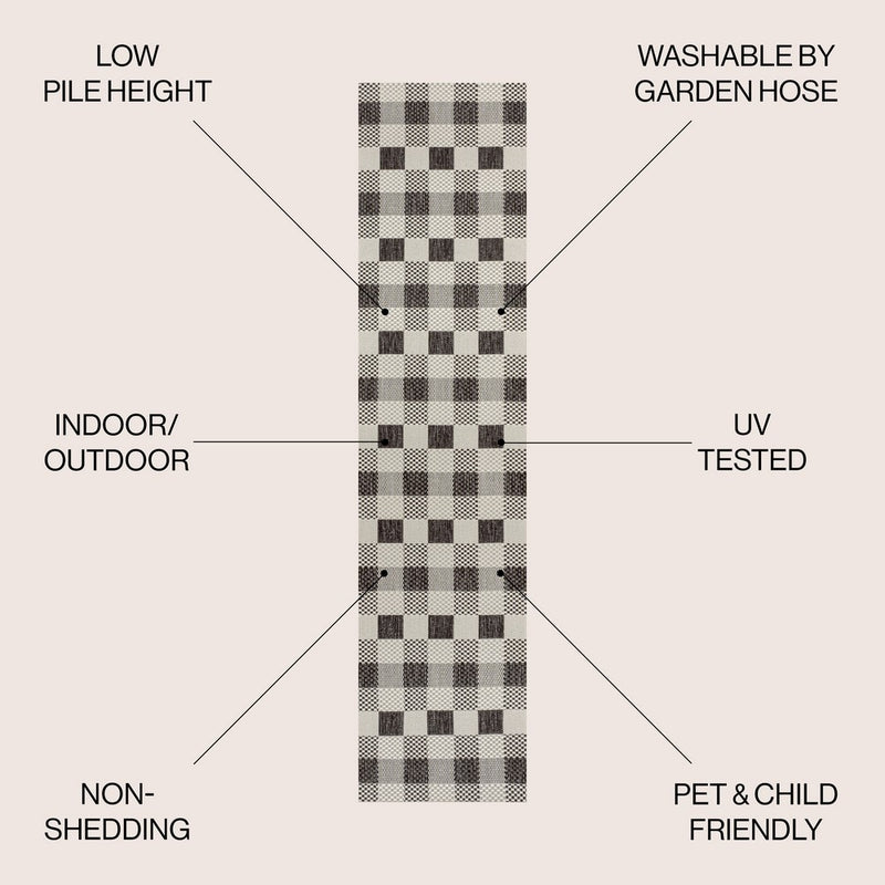 Darcy Traditional Geometric Bold Gingham Area Rug