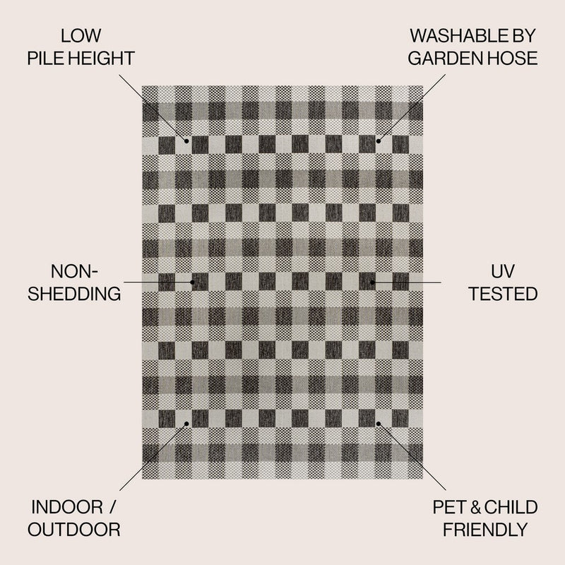 Darcy Traditional Geometric Bold Gingham Area Rug