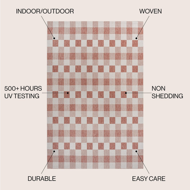 Darcy Traditional Geometric Bold Gingham Area Rug