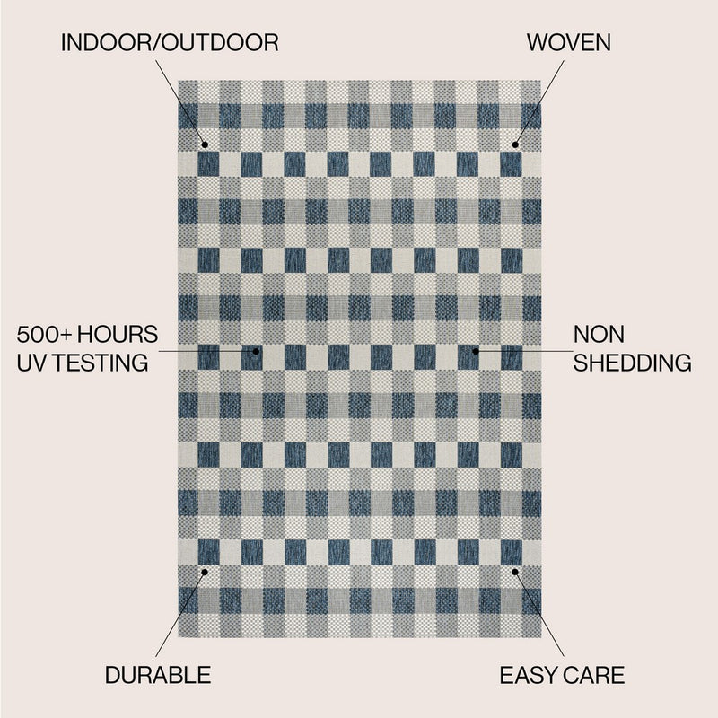 Darcy Traditional Geometric Bold Gingham Area Rug