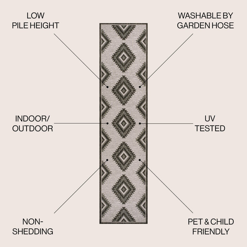 Lior Geometric Moroccan Diamond Area Rug