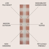 Sabine Traditional Farmhouse Bold Gingham Area Rug