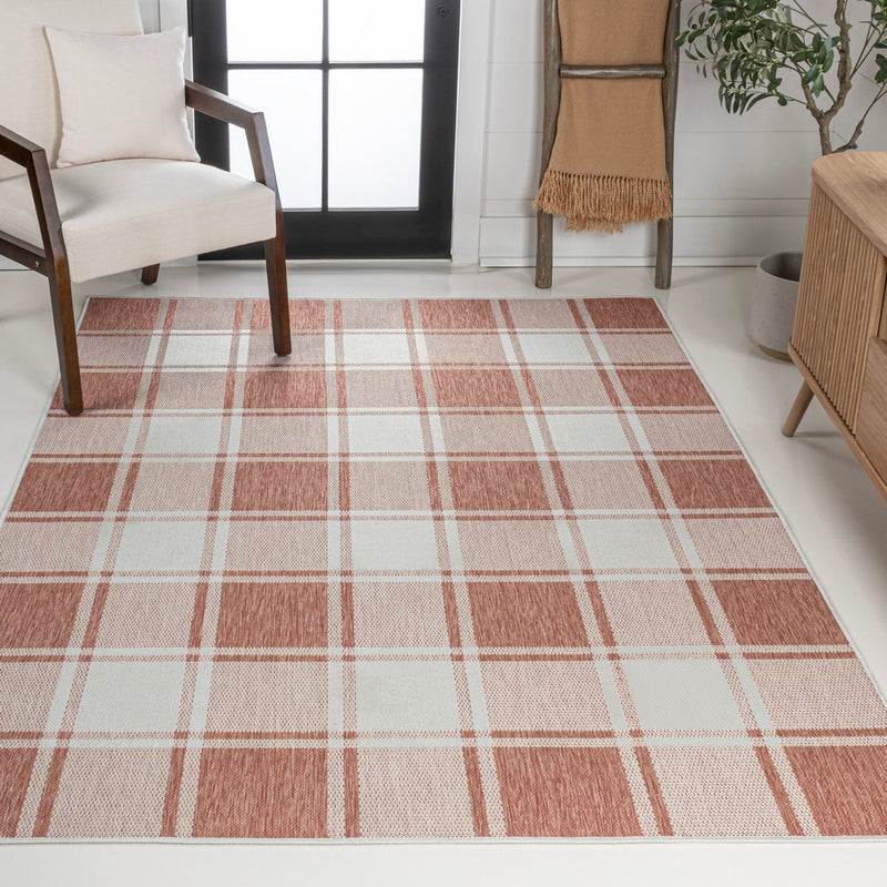 Sabine Traditional Farmhouse Bold Gingham Area Rug