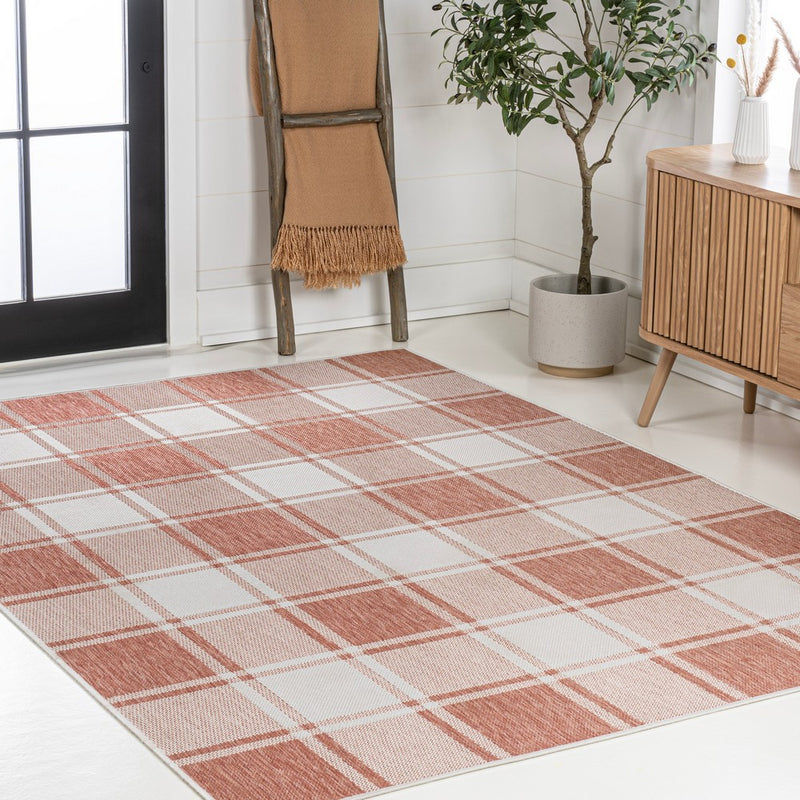 Sabine Traditional Farmhouse Bold Gingham Area Rug