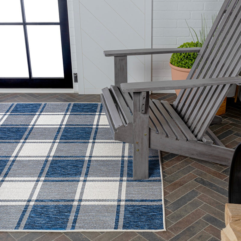 Sabine Traditional Farmhouse Bold Gingham Area Rug